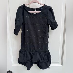 NWOT Chaps 4T Girls Black Long Sleeve Sequin Dress